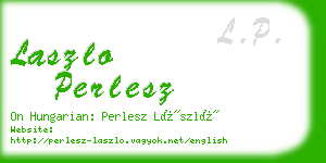 laszlo perlesz business card